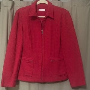 Coldwater Creek Women's Dark Fuschia Pink Boucle Blazer